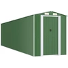 Image de vidaXL Abri de jardin vert 192x855x223 cm Acier galvanisé