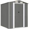 Image de vidaXL Abri de jardin gris clair 192x191x223 cm Acier galvanisé