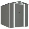 Image de vidaXL Abri de jardin gris clair 192x274x223 cm Acier galvanisé