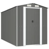 Image de vidaXL Abri de jardin gris clair 192x357x223 cm Acier galvanisé