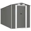Image de vidaXL Abri de jardin gris clair 192x440x223 cm Acier galvanisé