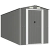 Image de vidaXL Abri de jardin gris clair 192x523x223 cm Acier galvanisé