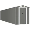 Image de vidaXL Abri de jardin gris clair 192x855x223 cm Acier galvanisé