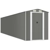 Image de vidaXL Abri de jardin gris clair 192x938x223 cm Acier galvanisé