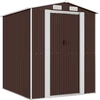 Image de vidaXL Abri de jardin brun foncé 192x191x223 cm Acier galvanisé