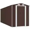 Image de vidaXL Abri de jardin brun foncé 192x523x223 cm Acier galvanisé