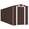 Image de vidaXL Abri de jardin brun foncé 192x606x223 cm Acier galvanisé