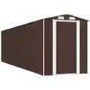Image de vidaXL Abri de jardin brun foncé 192x772x223 cm Acier galvanisé