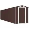 Image de vidaXL Abri de jardin brun foncé 192x855x223 cm Acier galvanisé