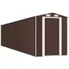 Image de vidaXL Abri de jardin brun foncé 192x938x223 cm Acier galvanisé