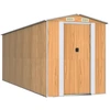 Image de vidaXL Abri de jardin marron clair 192x523x223 cm Acier galvanisé