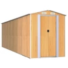 Image de vidaXL Abri de jardin marron clair 192x689x223 cm Acier galvanisé