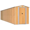 Image de vidaXL Abri de jardin marron clair 192x855x223 cm Acier galvanisé