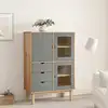 Image de vidaXL Highboard OTTA Marron&Gris 85x43x125 cm Pin massif