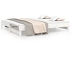 Image de vidaXL Lit de jour extensible Blanc 2x(100x200) cm Pin massif