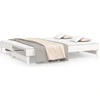Image de vidaXL Lit de jour extensible Blanc 2x(80x200) cm Pin massif