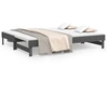 Image de vidaXL Lit de jour extensible Gris 2x(80x200) cm Pin massif