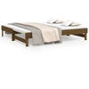 Image de vidaXL Lit de jour extensible Marron miel 2x(75x190) cm Pin massif