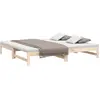 Image de vidaXL Lit de jour extensible 2x(90x200) cm Pin massif