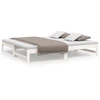 Image de vidaXL Lit de jour extensible Blanc 2x(75x190) cm Pin massif