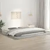 Image de vidaXL Lit en bois massif blanc 200x200 cm pin
