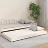 Image de vidaXL Lit en bois massif sans matelas blanc 100x200 cm en pin
