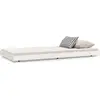 Image de vidaXL Lit en pin massif sans matelas blanc 75x190 cm