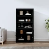 Image de vidaXL Highboard noir 80x35x154 cm pin massif