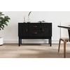 Image de vidaXL Sideboard noir 110x40x78 cm pin massif