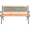 Image de vidaXL Banc de jardin 116 cm Fonte et bois massif de sapin