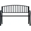 Image de vidaXL Banc de jardin noir 120 cm acier