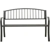 Image de vidaXL Banc de jardin Gris 120 cm Acier