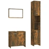 Image de vidaXL Ensemble de meubles de salle de bain 3 pièces chêne fumé bois composite