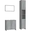 Image de vidaXL Ensemble de meubles de salle de bain 3 pièces Gris Sonoma Bois composite