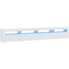 Image de vidaXL Armoire TV avec lampes LED blanc 240x35x40 cm