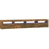 Image de vidaXL Armoire TV avec lampes LED ch  ne fum © 240x35x40 cm