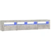 Image de vidaXL Armoire TV avec lampes LED gris béton 210x35x40 cm