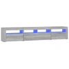 Image de vidaXL Armoire TV avec lampes LED Gris Sonoma 210x35x40 cm