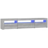 Image de vidaXL Armoire TV avec lampes LED Gris Sonoma 195x35x40 cm