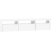 Image de vidaXL Armoire TV avec lampes LED blanc 180x35x40 cm
