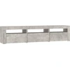 Image de vidaXL Armoire TV avec lampes LED gris béton 180x35x40 cm