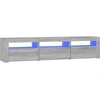 Image de vidaXL Armoire TV avec lampes LED Gris Sonoma 180x35x40 cm