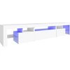 Image de vidaXL Armoire TV avec lampes LED blanc 215x36,5x40 cm