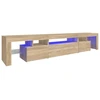 Image de vidaXL Armoire TV avec lampes LED Chêne Sonoma 215x36,5x40 cm