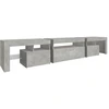 Image de vidaXL Armoire TV avec lampes LED gris béton 215x36,5x40 cm