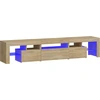 Image de vidaXL Armoire TV avec lampes LED Chêne Sonoma 200x36,5x40 cm