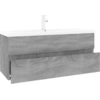 Image de vidaXL Armoire de lavabo avec vasque encastrée Gris Sonoma Matériau dérivé du bois
