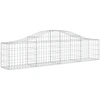Image de vidaXL Gabion avec arc surélevé 200x30x40/60 cm Fer galvanisé