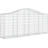 Image de vidaXL Gabion avec arc surélevé 200x30x80/100 cm Fer galvanisé