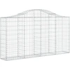 Image de vidaXL Gabion avec arche haute 200x30x100/120 cm Fer galvanisé